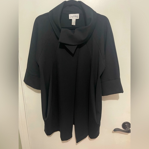 Joseph Ribkoff black 1 button overcoat sz 8 but can easily fit up to a sz 12 . - Picture 1 of 5